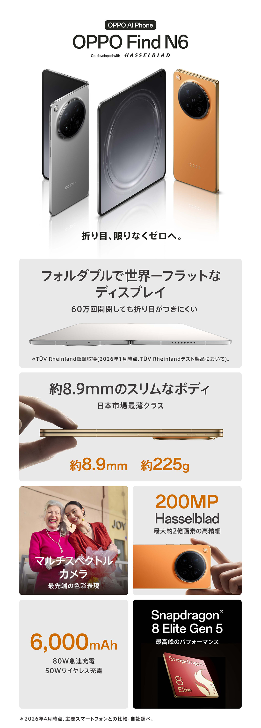 OPPO Find N6【SIMFREE】 | スマートフォン | OPPO公式オンラインショップ